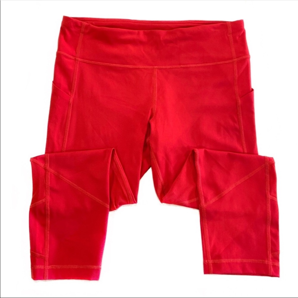 Red lululemon leggings Capri